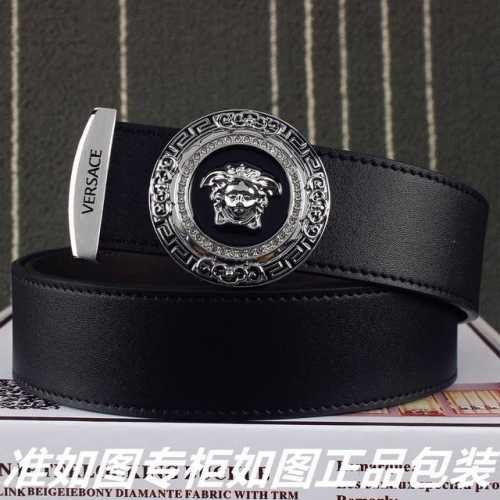 品名：范思哲.Ver Sace镶钻 型号：认准如图专柜包装，赠送打孔器 材料：百分百头层牛皮保证真皮。美人头，24K钢扣，复古雕花工艺专柜同等质量， 送人自用首