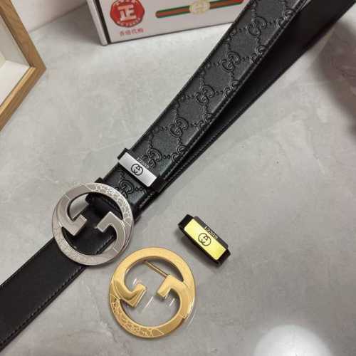 品名：古奇.Gu...Ci 原单 材质：原单牛皮腰带 专柜原单品质、做工精细，时尚大牌，送人自用首选 包装： 请认准如图专柜包装赠送打孔器手提袋专柜礼盒宽度3.