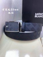 -Montblanc万宝龙 宽3.5Cm 采用头层牛皮 精品针式扣头 自由裁剪商务休闲皮带