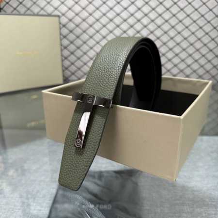 汤姆福特最新网红爆款双面头层牛皮专柜同步3.8宽新款上市了，原版牛皮，搭配铜扣，优雅，大方用的方便。谢谢你转载。 - 点击图像关闭