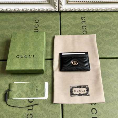 顶配版 配绿盒包装 独家私货 G家顶级货品 原单品质，实物实拍！双G波浪纹小卡包，复古金色金属配件，款号443127裸粉，红色，，米白，黑色 人形纹，尺寸:10 - 点击图像关闭