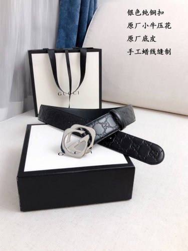 配送专柜全套礼盒包装。～古驰gucci经典再现，原单品质，4.0Cm 带身采用意大利进口定制原版头层牛皮，纯铜原版定制五金扣头，带身双面可用，高端大气，奢华典雅