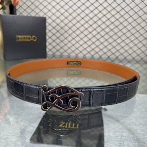 Zilli泽力原单 进口意大利原厂定製小牛皮新款專用，宽3.5顶级做工品质 简约百搭 原单五金