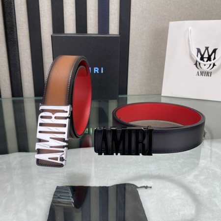 特 爱美丽amiri最新网红爆款双面牛皮皮带配原装盒专柜同步3.8宽新款上市了，原版牛皮，搭配钢扣，优雅，大方用的方便。谢谢你转载。 - 点击图像关闭