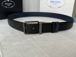 Pra、Da 普拉～达男士旋转针扣款，带身双面十字纹双面可用，与时尚的不期而遇。宽度:3.5Cm。顶级