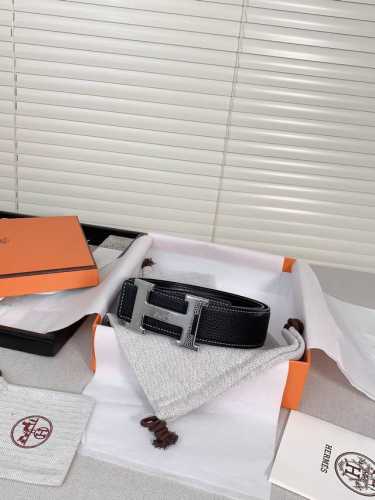 特 现货 ｜HermèS｜ 爱马仕38Mm 宽皮带 双拼色 精品扣