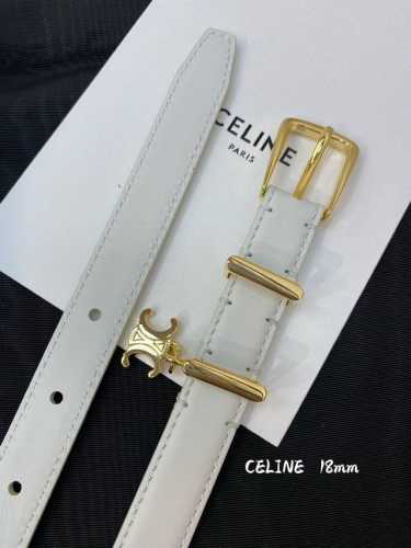 Celine 赛琳 专柜同款 宽1.8Cm 腰带选用双面原版光滑头层小牛皮精制而成，抛光金属精品针扣，低调奢华，