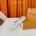 Louis Vuitton ：经典原单品质，一面白彩印花一面树膏底，原单精品针扣，精工制作，细节看图，实物拍摄，高端奢华，宽度3.0Cm