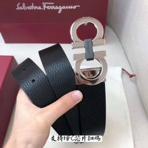 配专柜包装，菲拉格慕 35Mm！海外代工厂出货，采用双面自然甩头层牛皮，风格现代，为日常造型增姿添彩，达到修身效果，区别一般市场货。高端大气