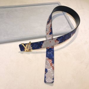 特P160 L·V 全新品 定制帆布面料搭配纯色小牛皮底 宽度 4Cm 双面可用 顶级P210