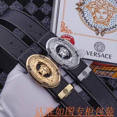 品名：范思哲 皮带原单腰带 材料：百分百头层牛皮腰带，保证真皮皮带，专柜原单品质、做工精细，送人自用首选 包装： 请认准如图专柜包装，赠送打孔器，银联发票，宽度
