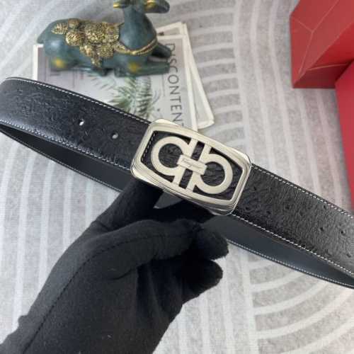 菲拉格慕 特种皮腰带系列 原厂五金精品不锈钢扣 手感柔软舒适 宽3.8Cm