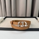 特 。Dior 24早春新款 C D搭扣黄铜腰带扣，小牛皮腰带 经典永存 2.0Cm