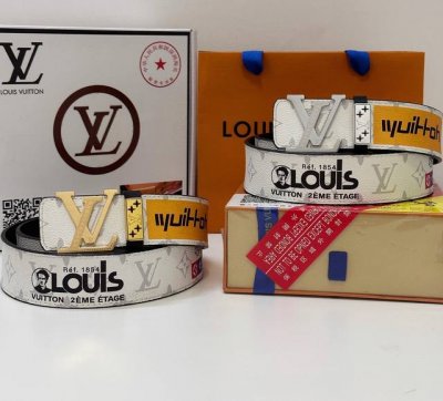 皮带：Lv.路易威登顶级复刻- 腰带：原单品质百分百进口原厂头层牛皮，内穿尾巴.暗扣款.保证真皮。雕花镂空工艺.真空电镀.永不掉色.24K纯钢扣藤原浩同款-七彩