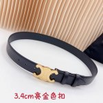 特 3.4Cm塞琳官网经典款，双面头层牛皮皮料，长度：.75.80.85.90.95. .105. 欧， 铜 五金扣原版开模定制庆祝]