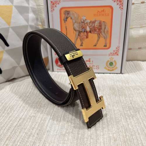 品名：爱马仕.HermèS 原单 材质：原单牛皮腰带 百分百头层牛皮腰带保证真皮，24K纯钢扣，专柜原单品质、做工精细，时尚大牌，送人自用首选 包装： 请认准如