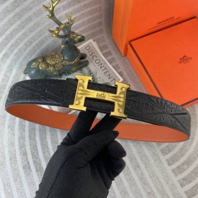 爱马仕 特种皮腰带系列 ，原厂五金精品不锈钢扣，手感柔软舒适 宽3.8Cm