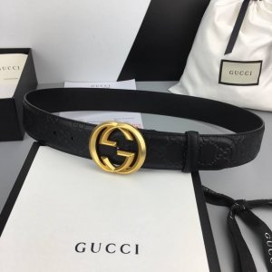 配全套包装礼盒 Gucci 经典全皮压花，原版进口南非皮底，精品双G钢扣 高端品质，不惧对比，宽度：40Mm