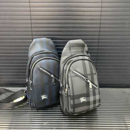 Burberry 巴宝莉 帆布格子印花胸包 斜挎单肩包 实物拍摄 原厂原版面料 配送防尘袋28 X 16Cm。 - 点击图像关闭