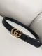 特 Gucci Signature 官網更新3.0寬度 熱壓款 雙G扣印花纹理坚实 進口小牛皮面皮