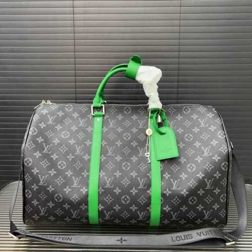 Louisvuitton 路易威登 Lv Keepall 50 Monogram 旅行袋 单肩斜挎手提包袋 男女通用机场包 实物拍摄 原厂面料 规格 50 Cm