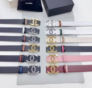 4.0Cm 香奈儿官网新款，双面头层牛皮皮料，长度：.75.80.85.90.95.100.105.110欧，铜五金扣原版开模定制庆祝]