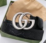 特 Gucci.古驰 全套包装 3.8Cm进口小牛皮压花, 专柜正品1:1完美复刻. 原版底皮, 采用热压印技术的Gucci Signature皮革精制而成，触