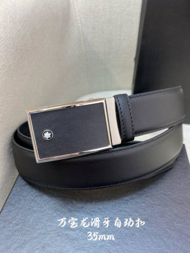 万宝龙男士自动腰带- 宽度34Mm 316精品钢扣 精工打造 手感柔软 可以裁剪