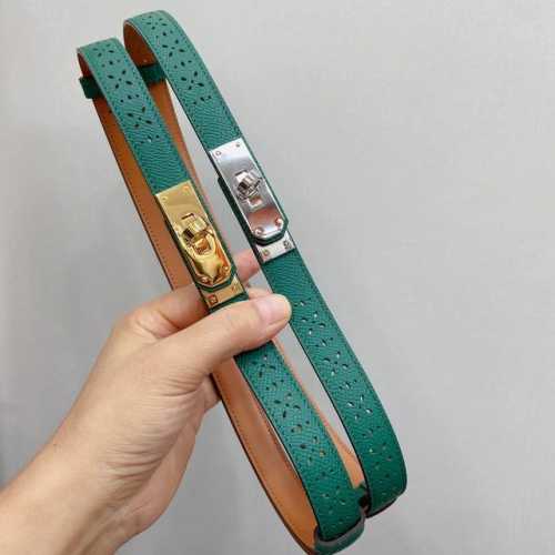 Hermes Kelly 18Mm腰帶 腰封 精钢五金 搭配掌纹皮镂空工艺设计，佩戴优雅时尚，均码可伸缩，