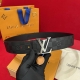 Louls Vuitton 路易威登 男士腰带 带身采用进口牛皮压格子 搭配