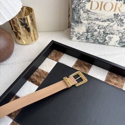 这款 Dior Cannage 腰带是二零二六早春成衣系列新品，重新诠释Dior 经典标识。采用光滑牛皮革等材质精心制作，饰以金色饰面金属腰带扣，饰环点缀以精心