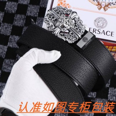 男士腰带：范思哲 原单 男士皮带：百分百头层牛皮，保证真皮。24K纯钢扣双面可用专柜同等质量， 送人自用首选 包装： 请认准如图专柜包装，赠送打孔器，银联发票，