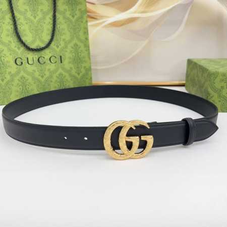 Gucci 3.0 新款Cc压花铜扣配双面头层牛皮，时尚百搭，商务休闲！ - 点击图像关闭