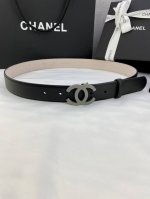 宽度3.0Cm Chanel 香奈儿 女士经典款腰带皮带新款光滑内衬磨砂牛皮搭配精品钢扣