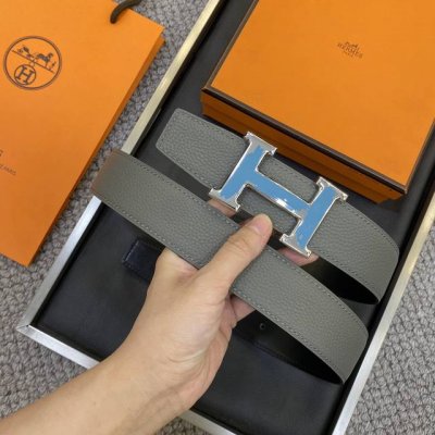 特 爱马仕[正] HermēS Boxtogo小牛皮双面腰带，精品钢扣 腰带扣。38毫米
