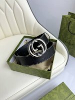 特 Gucci，原厂精密电渡扣头，意大利原厂皮，宽4.0Cm，代购级。