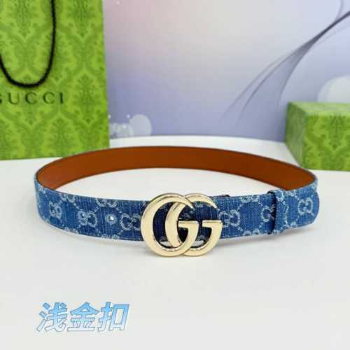 Gucci 3.0Cm 织布面搭配原厂皮底 尾部袖孔 搭配Cc经典浅金扣 潮流大方 时尚百搭