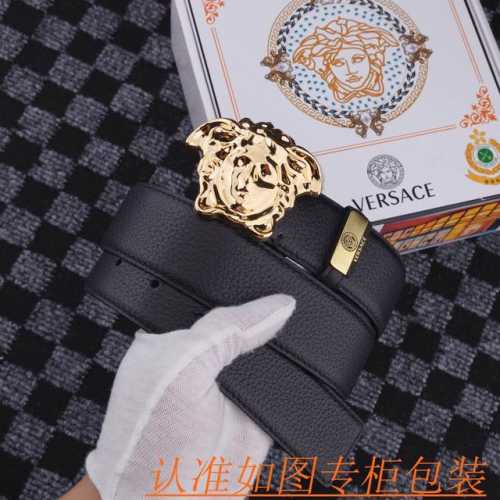 品名：范思哲 原单 .0 材料：百分百头层牛皮腰带，保证真皮皮带，专柜原单品质、做工精细，送人自用首选 包装： 请认准如图专柜包装，赠送打孔器，银联发票，宽度3