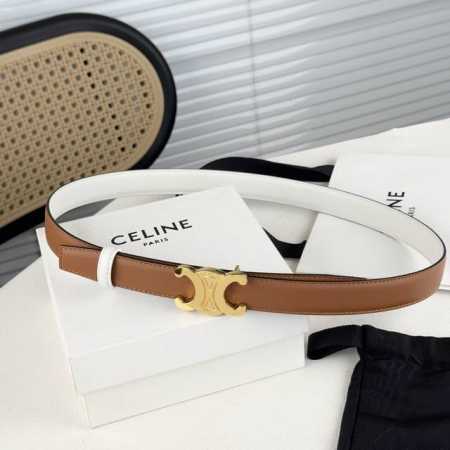 Celin E新品立体浮标扣女士腰带 意大利进口小牛皮 搭铜扣 宽度2.5双面佩 - 点击图像关闭