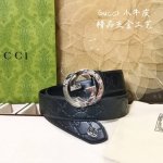 Gucci.古驰 全套包装 3.8Cm进口小牛皮压花, 专柜正品1:1完美复刻. 原版牛皮底, 采用热压印技术的gucci Signature皮革精制而成，触感