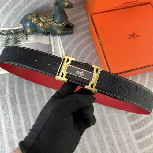 爱马仕 特种皮腰带系列 ，原厂五金精品不锈钢扣，手感柔软舒适 宽3.8Cm。
