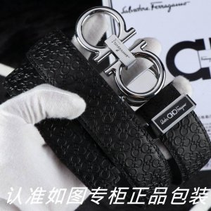 皮带：菲拉格木原单 腰带：百分百头层牛皮，保证真皮。24K纯钢扣双面可用专柜同等质量， 送人自用首选 包装： 请认准如图专柜包装，赠送打孔器，银联发票，宽度3.