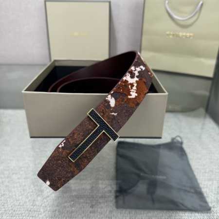 汤姆福特最新网红爆款双面头层牛皮专柜同步3.8宽新款上市了 原版牛皮 搭配铜扣 优雅 大方用的方便 谢谢你转载 - 点击图像关闭