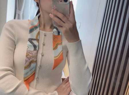 盛宴 Twilly 爱马仕 Hermes 2025 100%桑蚕丝，18姆米斜纹真丝 86X5Cm 双面图案 - 点击图像关闭