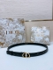 Dior Montaigne Jolie Belt 光滑小牛皮和白色树脂珍珠 饰有*Christian Dior*标志 羊皮菱格腰带2.0Cm