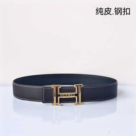 特 Hermes[正]原单爱马仕，宽3.8Cm进口原版皮带身，双面可两面用，精品电镀五金 ！ - 点击图像关闭