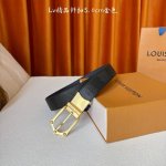 Louis Vuitton Frog腰带系列 双面可用 原厂五金 精致手工绘边 柔软舒适 宽3.0Cm