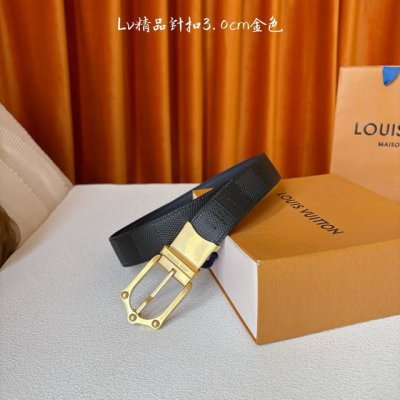Louis Vuitton Frog腰带系列 双面可用 原厂五金 精致手工绘边 柔软舒适 宽3.0Cm