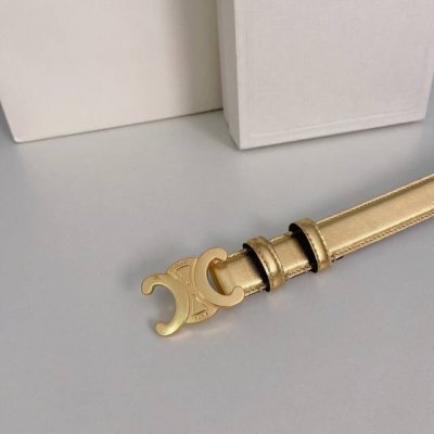 特 赛琳CELINE 头层牛皮革，纯铜金属件，宽度： 2.5厘米