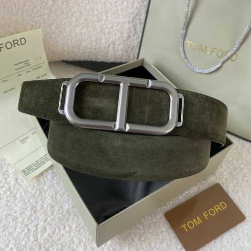 Tom Ford 汤姆福特。新品高端双面小牛皮，简约商务男士腰带，4.0Cm宽，双面使用，配原版包装
